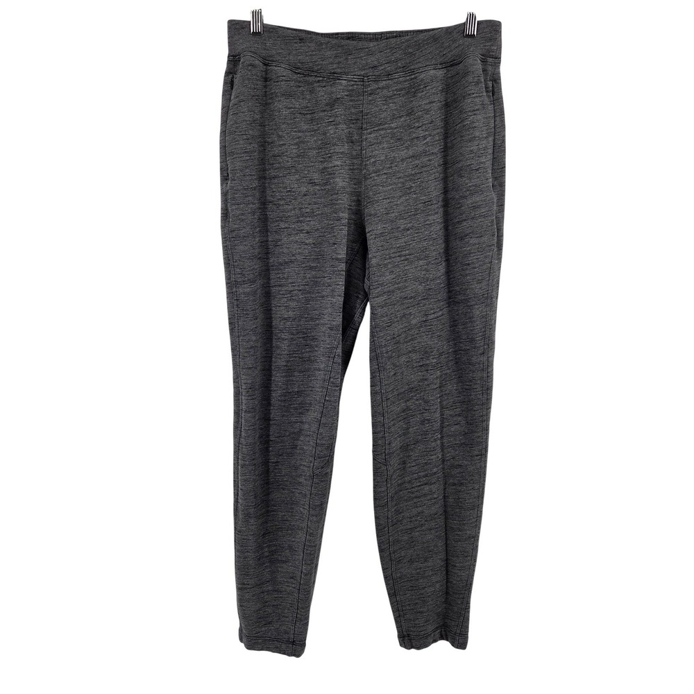 Lululemon Size 10 Womens Straight Leg Pant Casual Comfort Pockets Gray Space-Dye